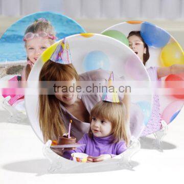 6 inches Sublimation Polymer Custom 3D Photo Plates for Party decorations