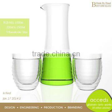 Heat Resistant Handcrafted Pyrex Water Glass Pitcher Wholesale photo-6