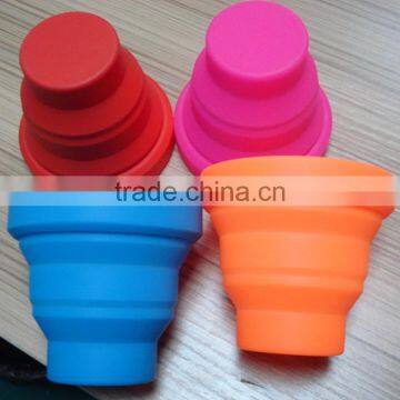 Silicone Folding Cup Telescopic Collapsible With Lid Outdoor Travel Camping photo-4