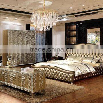 2016 Hot Sale Home Used Furniture Leather Bed YC030 photo-2
