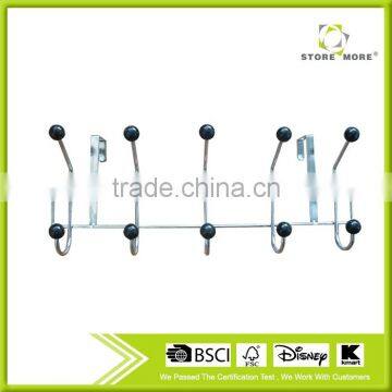 Over the Door 5 Hook Organizer Rack (Black) photo-2