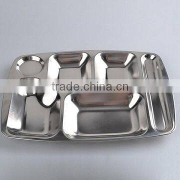 SS18/8 Stainless Steel Fast Food Tray/Mess Tray/Snack Tray,Winolaz photo-2