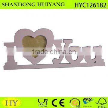 I LOVE YOU wood paint photo frame