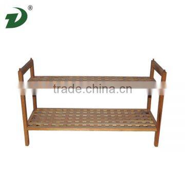 2 Tiers Wooden Shoe Bench Rack photo-3