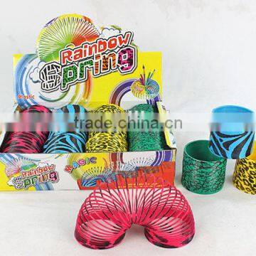 wholesale popular kids educational toys plastic magic rainbow spring /hot sale promotional gift magic rainbow circle