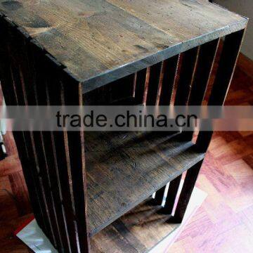 Living Room Antique The Study Wooden Storage Stand Crate photo-3