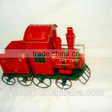 Classic red metal christmas toy for home decor
