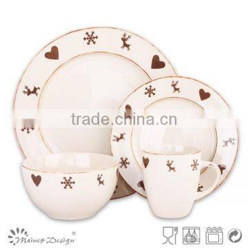 Snowflake Novelty Ceramic Christmas Dinnerware photo-3