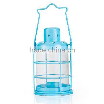 European Warm Kettle Handle Iron Candlestick Windproof Lantern Candle Holders Bar Cafe Restaurant Decor Home Furnishing photo-2