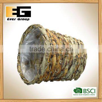 Handmade Woven Rattan Garden Flower Baskets for Planting photo-3