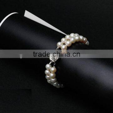 cheap 6-7mm double freshwater pearl bracelet