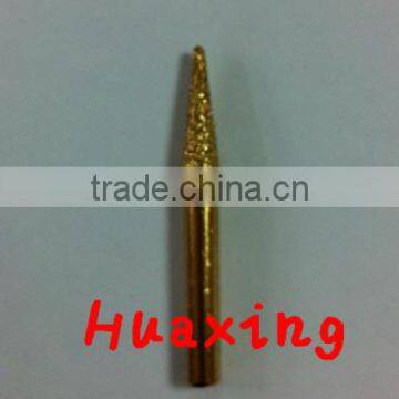 Taper shape vacuum brazed diamond engraving burrs