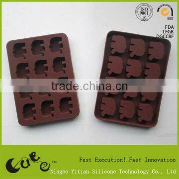 Food Grade Silicone chocolate animal moulds 15cups