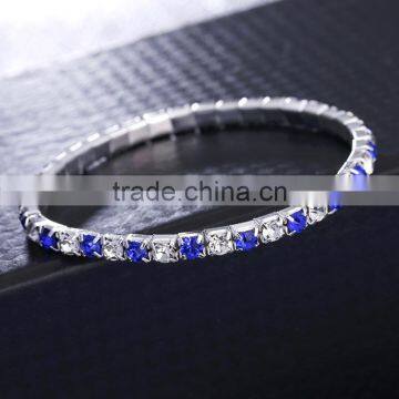 Stretch Colorful Sparkly Rhinestone Chain Bracelet photo-5