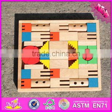 2016 Best Sale 40 Pieces Funny Wooden Building Blocks for Kids W13A114 photo-3