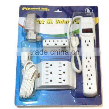 S90092 UL Indoor Power strips and Extension cords electrical kit 6packs