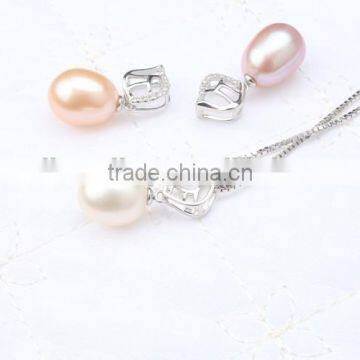 925 Silver Pearl Pendant and Earring photo-3