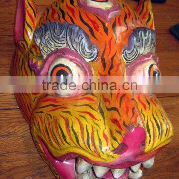 Dragon Mask Wall Hanging Decor Handmade in Nepal