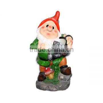 Yard Gnome Watering Polyresin Figurine For Garden Decor