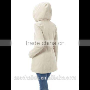 Best Selling Ladies Korean Cotton Hooded Toggle Jacket Wholesale photo-2