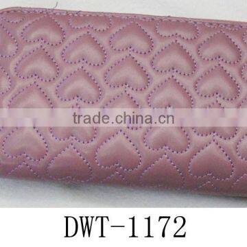 Hot Stripe PU Leather 2016 Lady New Popular Heart Wallet photo-3