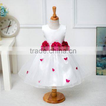 MGOO Gorgeous Children Girls Rose Red Ball Gown Fairy Dress 9 Years Waist Dress Festival Formal Pageant Dress C103 photo-4