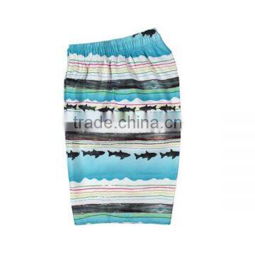 Sea and Dolphin Print Fabric Boy Beach Shorts photo-4