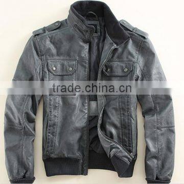 European fashion mens windbreaker jacket anorak jacket men leather jackets motorcycle