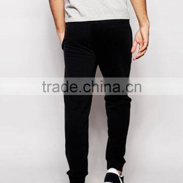 Plain Black Varsity Fitted Joggers Blank photo-2