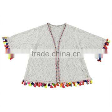 S60707B New Arrival Ethnic Style Girls Clothes Cotton Lace Long Sleeve Costume For Kids photo-4