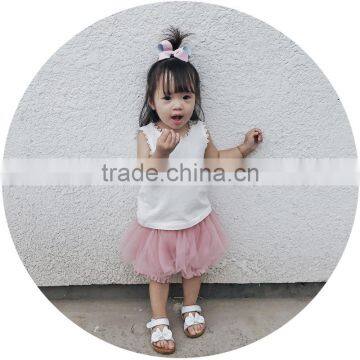 S17405A Cheap Kids Summer Wear Girls Lace Shorts Children Shorts photo-2