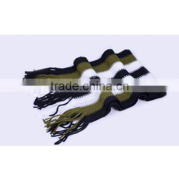 Cheap Simple 6color Choice Stripe Design Spandex Material Knit Fashion Men Winter Cheap Scarf Hijab photo-4