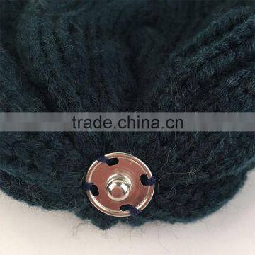 Myfur Classical Cable Knitting Hat and Cap Wholesale Men Beanie Hat Navy Color