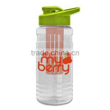 USA Made Tritan 20 oz. Infuser Bottle With Drink-Thru Lid - BPA-free, features an infuser basket and comes with your logo