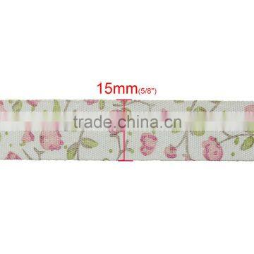Christmas Labels Handmade DIY Craft Off-white & Pink Flower Pattern Cotton Fabric Sewing Ribbon photo-2