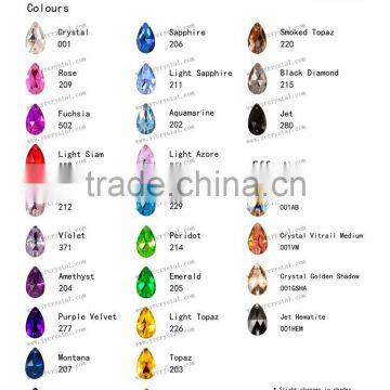 Drop Peridot Color 7*12mm 240pcs Sew on Stones Two Holes Loose Rhinestone photo-6