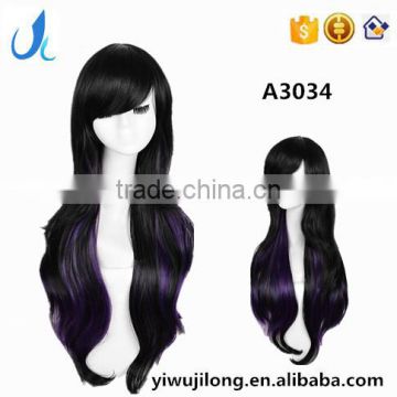 Factory Direct Sale Synthetic Wig Cosplay Very Long Black Hair Wig