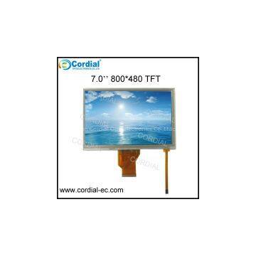 7.0 inch 800x480 TFT LCD MODULE CT070BPL17, optional with resistive and capacitive touchscreen