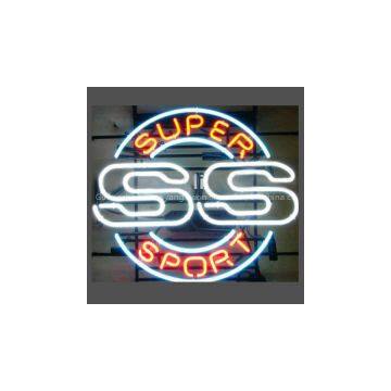 T63 SS SUPER SPORT handicrafted real glass tube neon signs for store display and advertising.