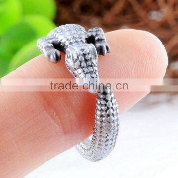 Crocodile Animal Wrap Rings Unique Rings Fine Jewelry Adjustable Rings