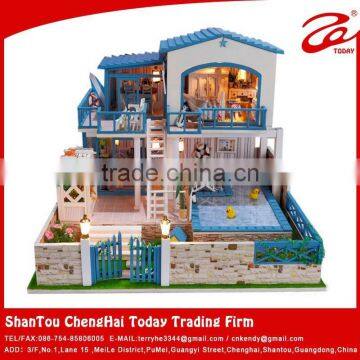 2015 Wooden doll house,DIY doll house