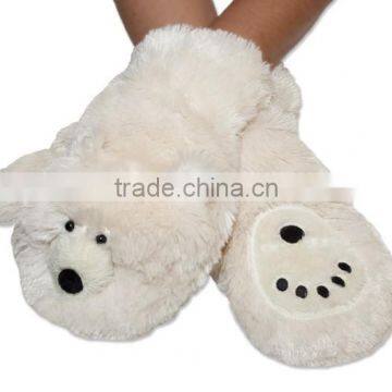 warm buddy polar bear paw mittens