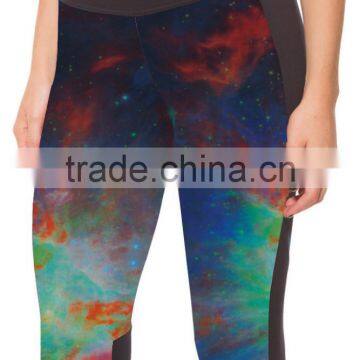Women 3D Printing Capri Plus Szie Leggings Low Waist Pocket Decoration S130-10
