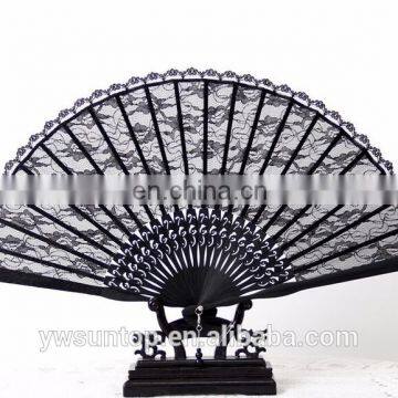 Hot Sale Attractive Lace Fan for Wedding Baby Shower Party Promotion Gifts