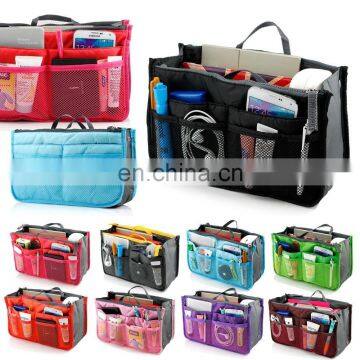 Practical Dual Handbag Purse Nylon Organizer Insert Cosmetic Storage Bag