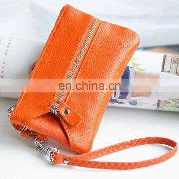 Hot Selling Multi-function pu Leather Card Keychain Holder Purse Wallet photo-2