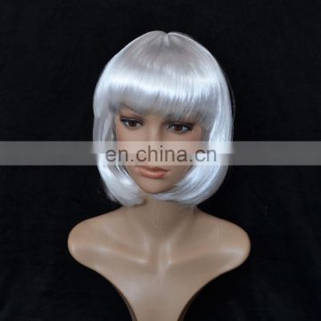 MPW-0017 carnival halloween women Short White bob party wig