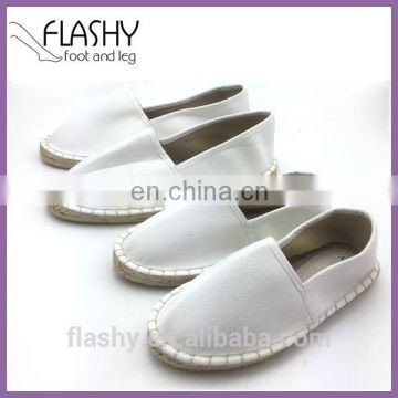 Wholesale unisex espadrilles kids canvas shoes white plain