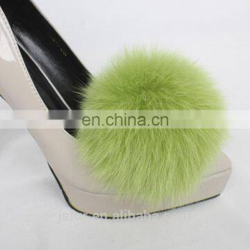 Fashion Accessory Fox Fur Pom Poms for High-heeled Shoes photo-2