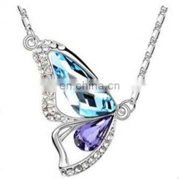 2017 New Fashion Crystal Plated Austrian Crystal Butterfly Necklaces & Pendants Jewelry photo-3